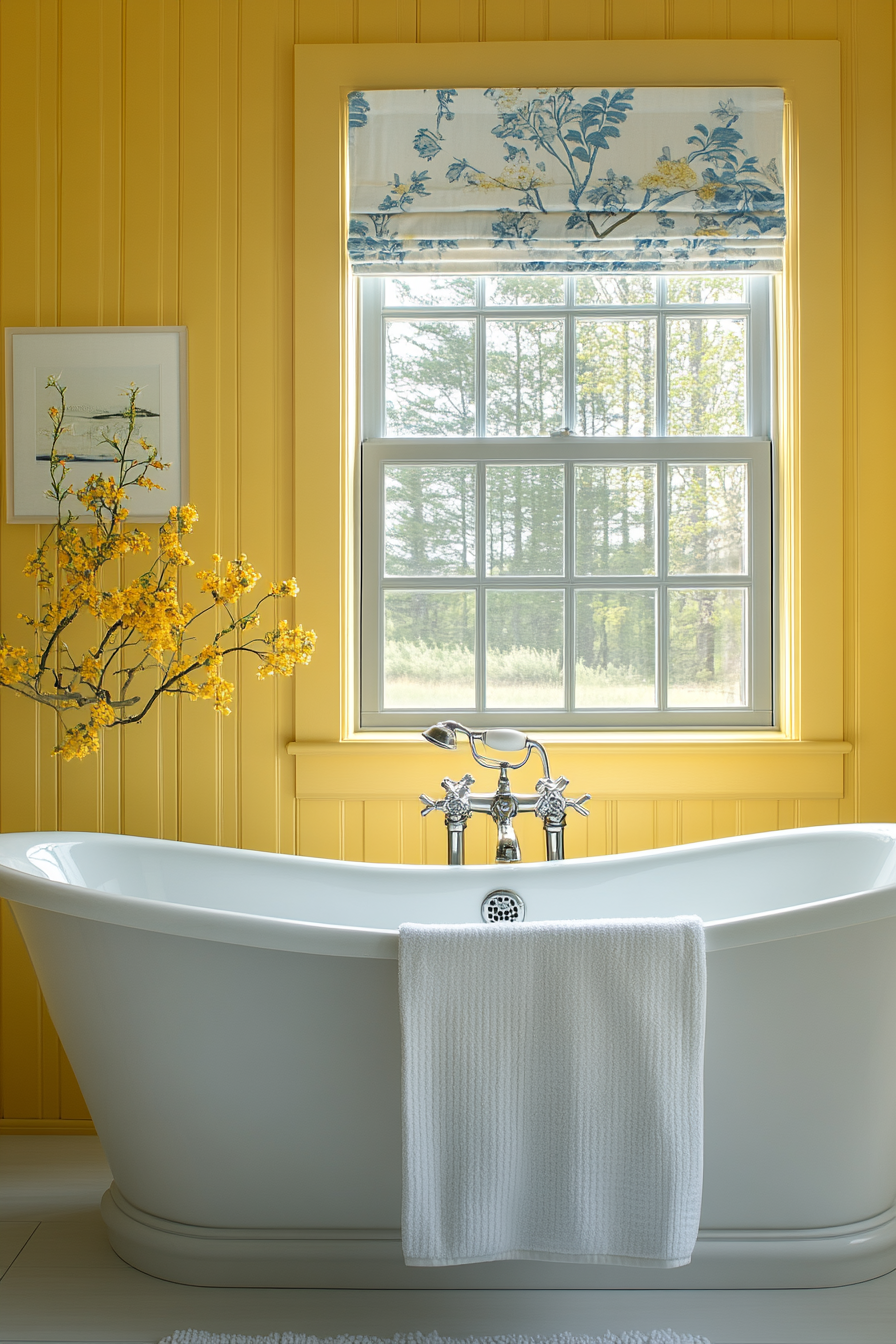 yellow and blue bathroom ideas