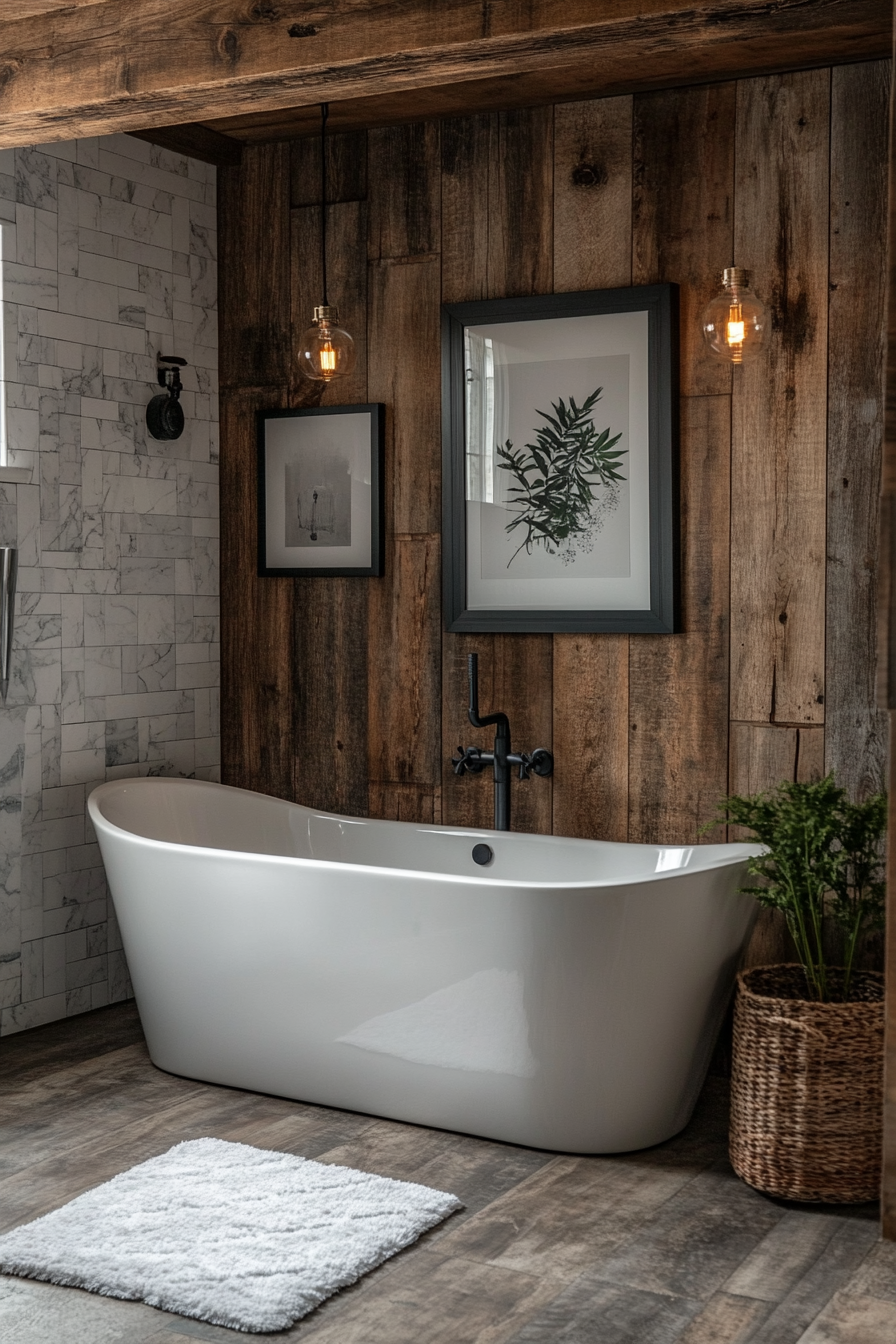 farmhouse style bathroom