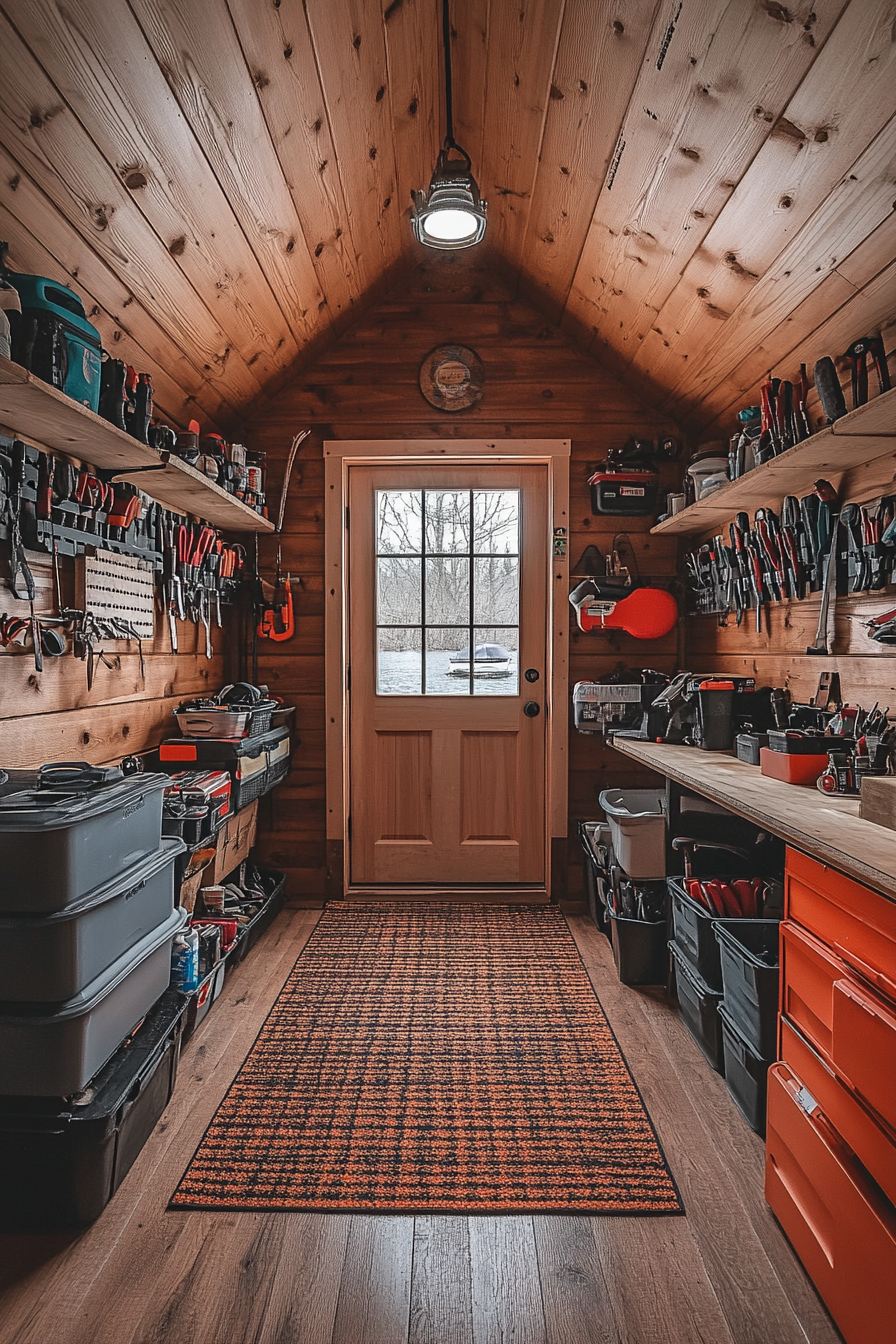 small fishing cabin interior