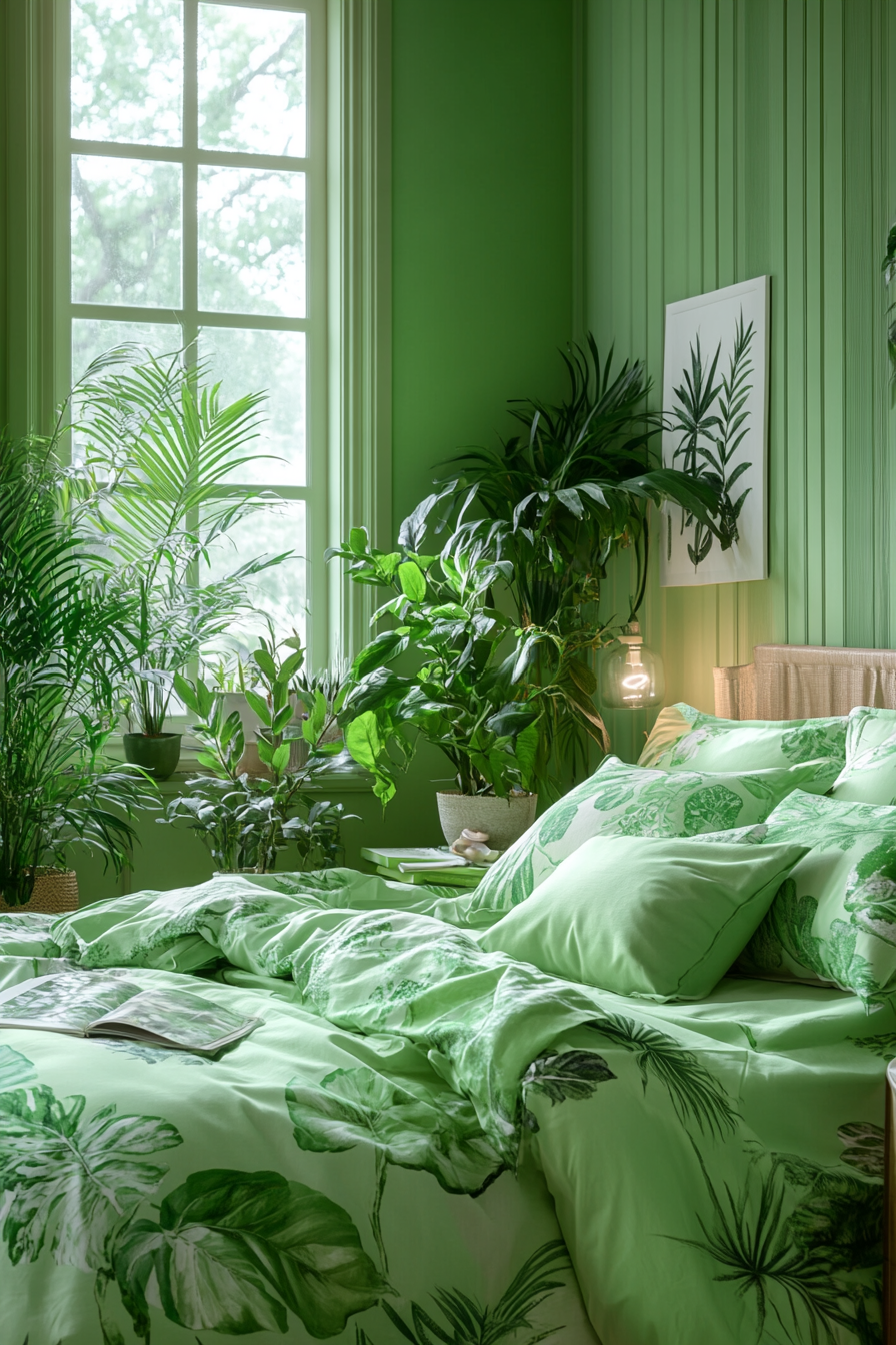 green fantasy bedroom ideas