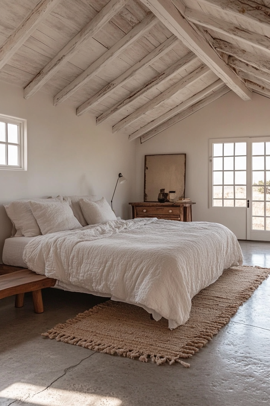 barndominium master bed