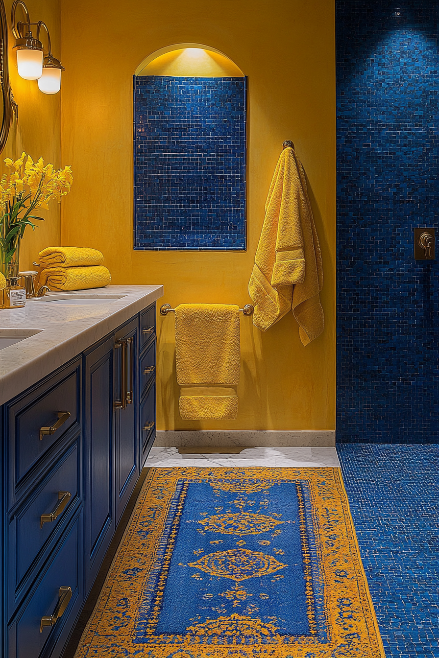 yellow and blue bathroom ideas