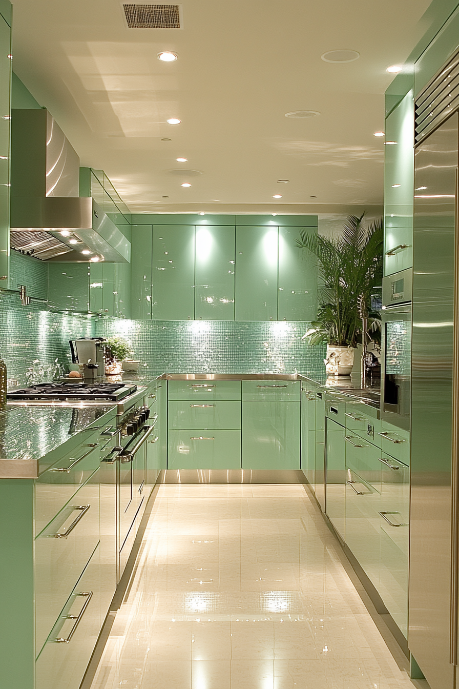 sage green kitchen