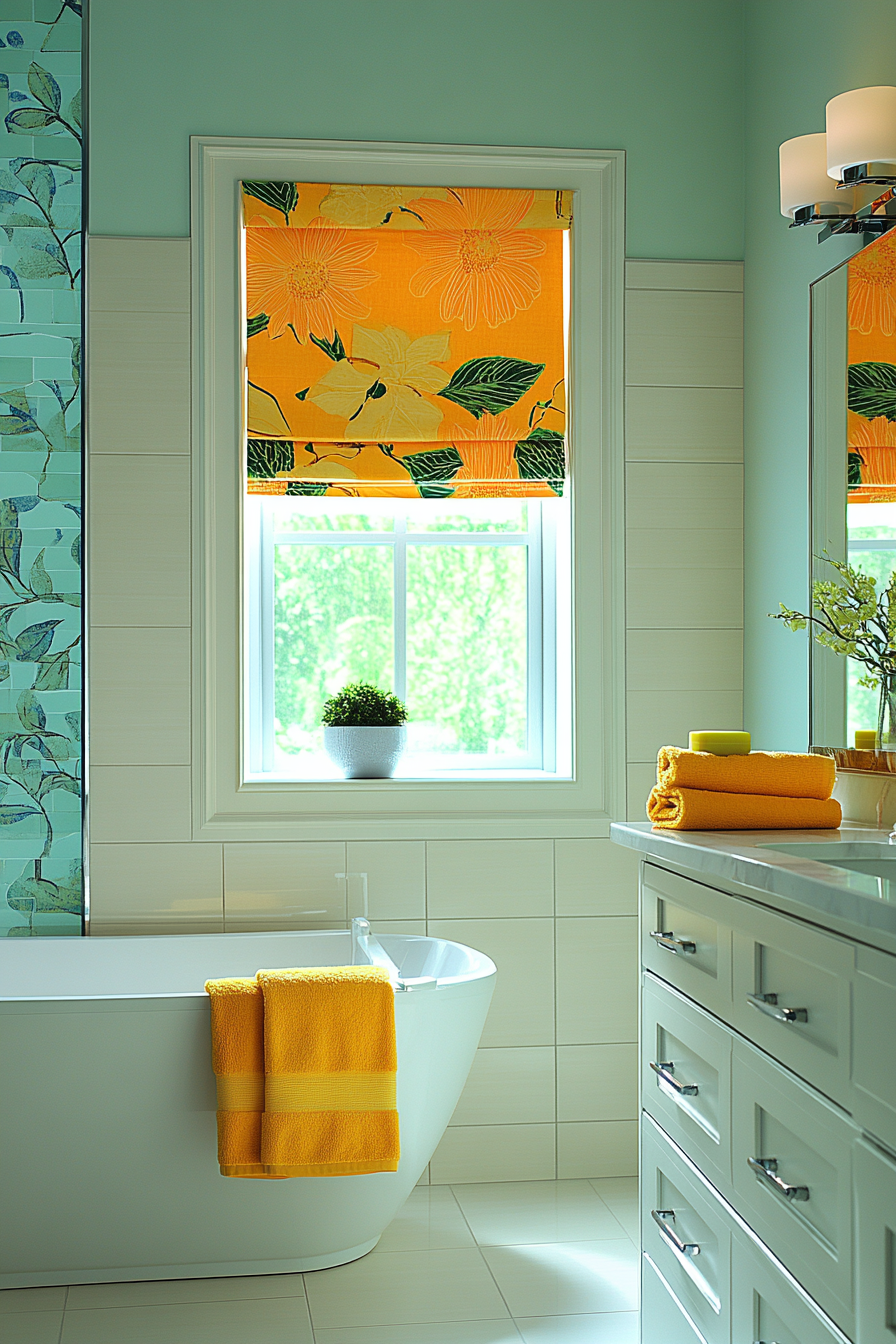 yellow and blue bathroom ideas