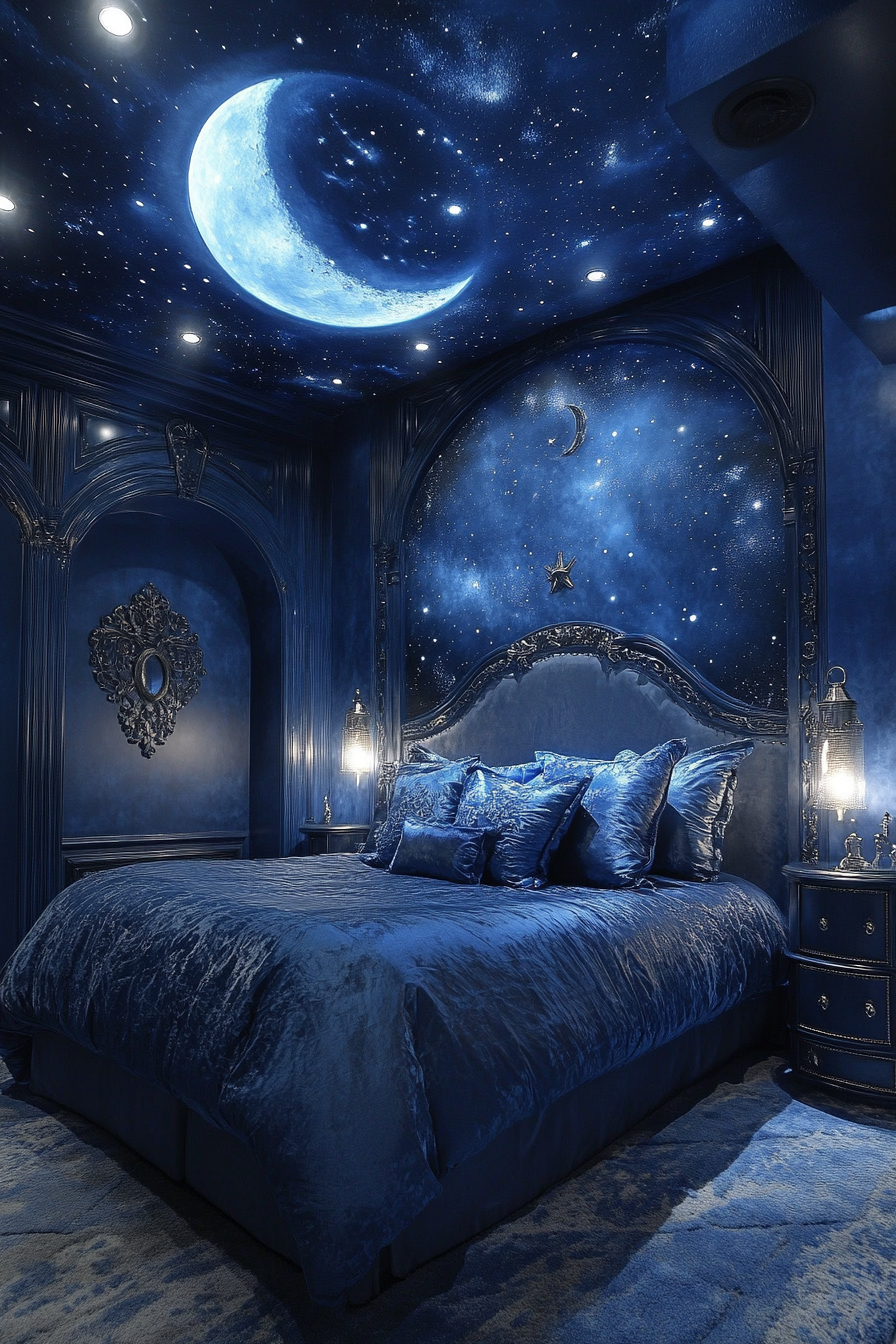 blue fantasy bedroom ideas