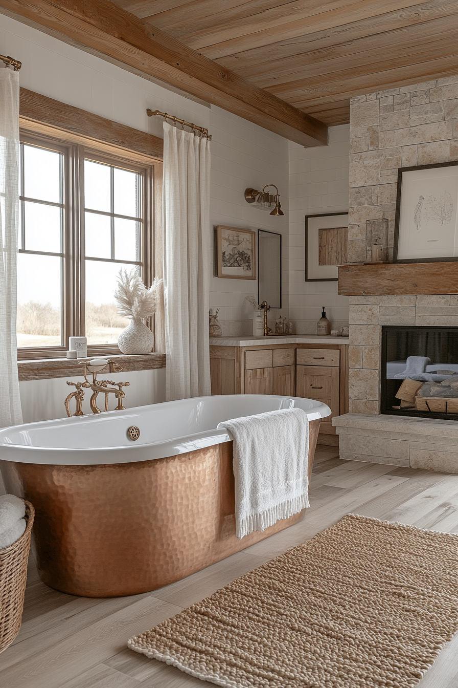 farmhouse style bathroom