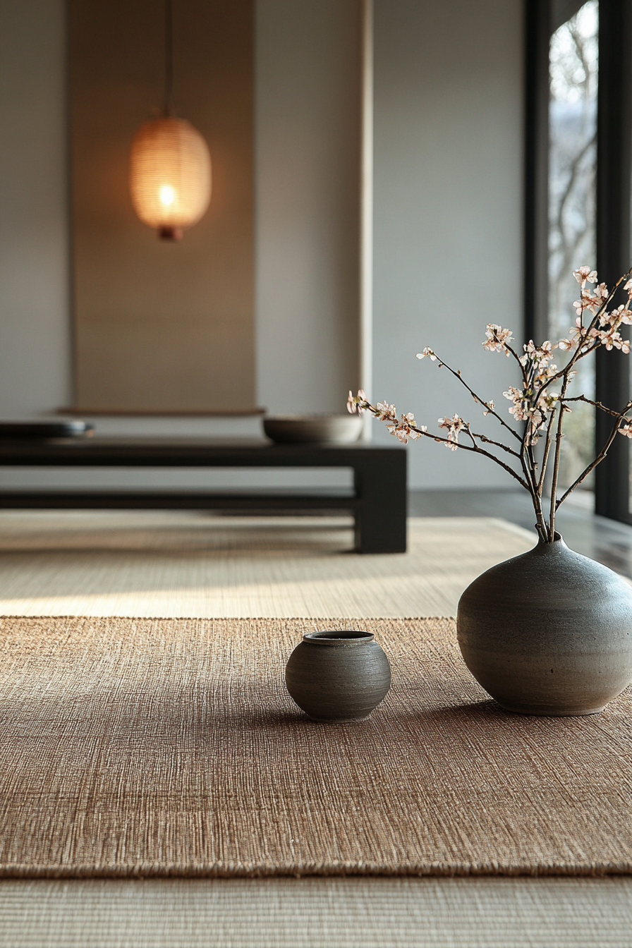 wabi sabi japandi living room