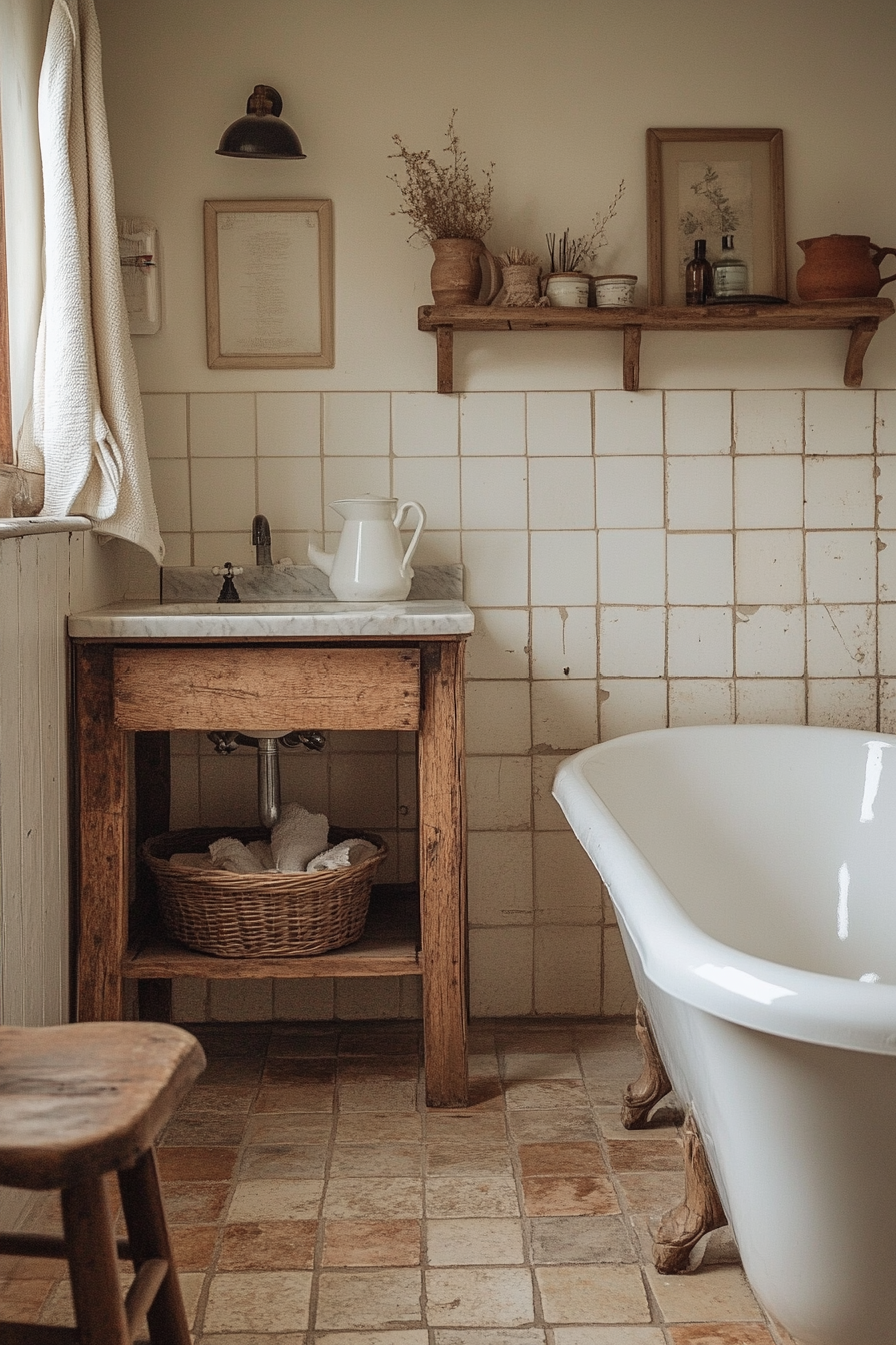 farmhouse style bathroom