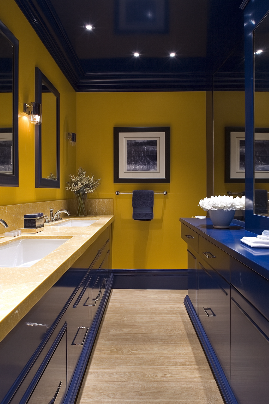 yellow and blue bathroom ideas