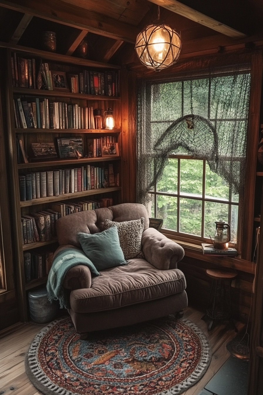 small fishing cabin interior