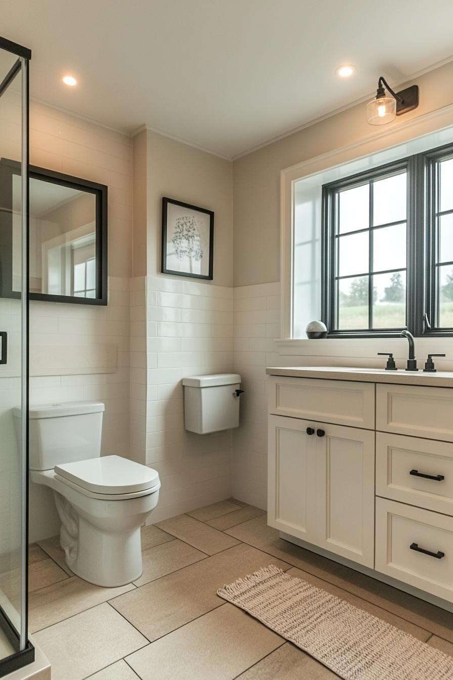 farmhouse style bathroom