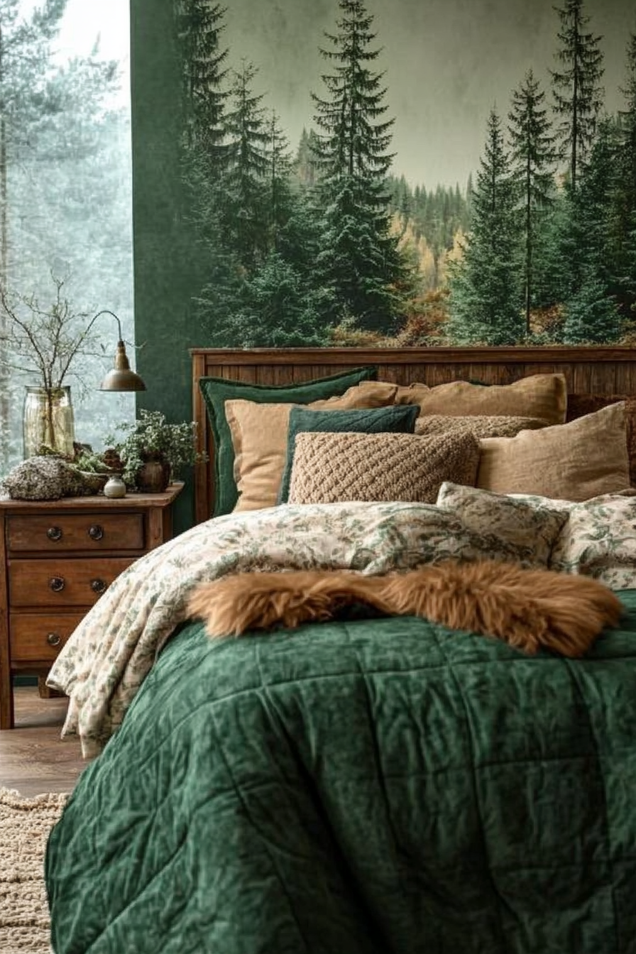 green fantasy bedroom ideas