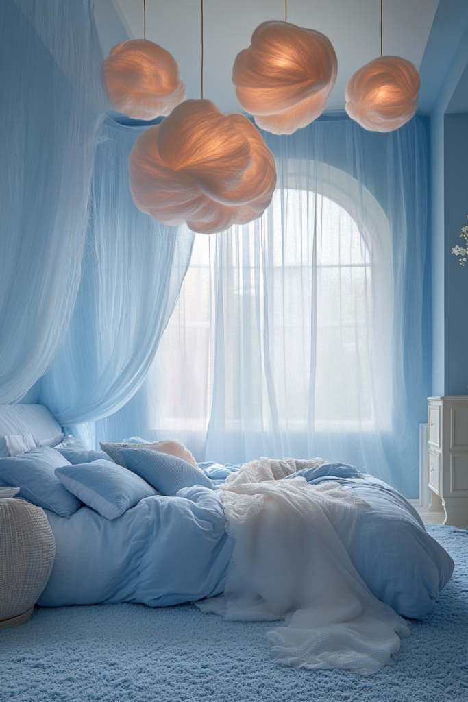 blue fantasy bedroom ideas