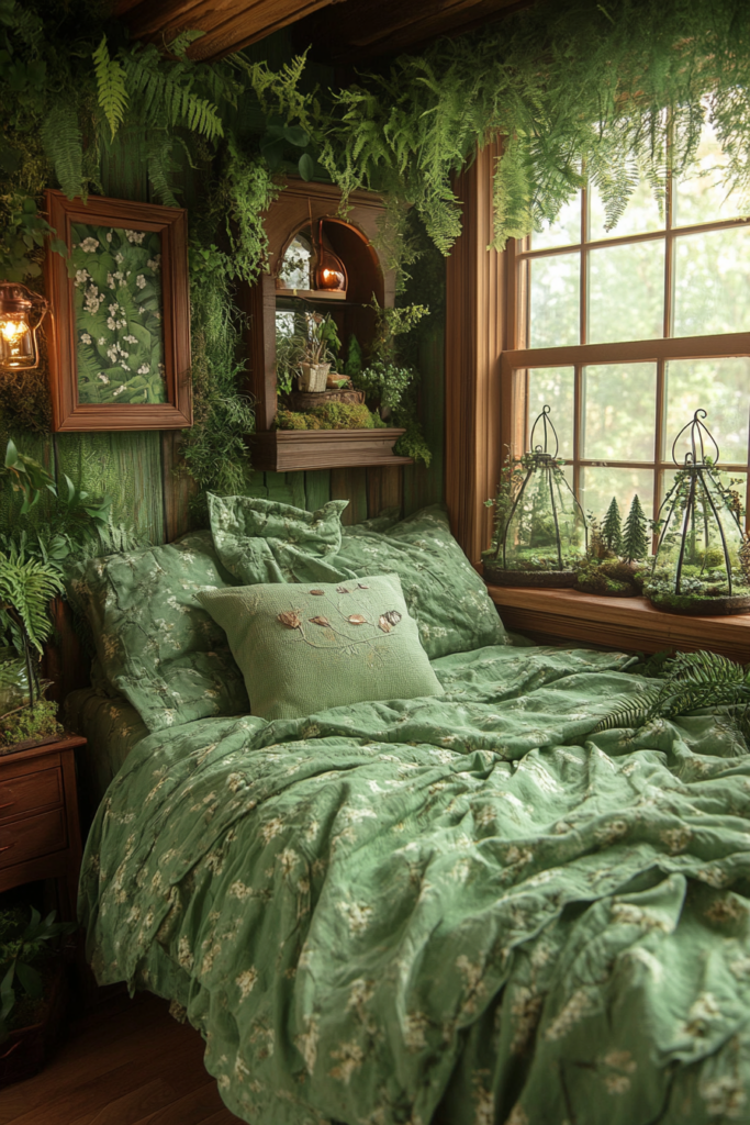 green fantasy bedroom ideas