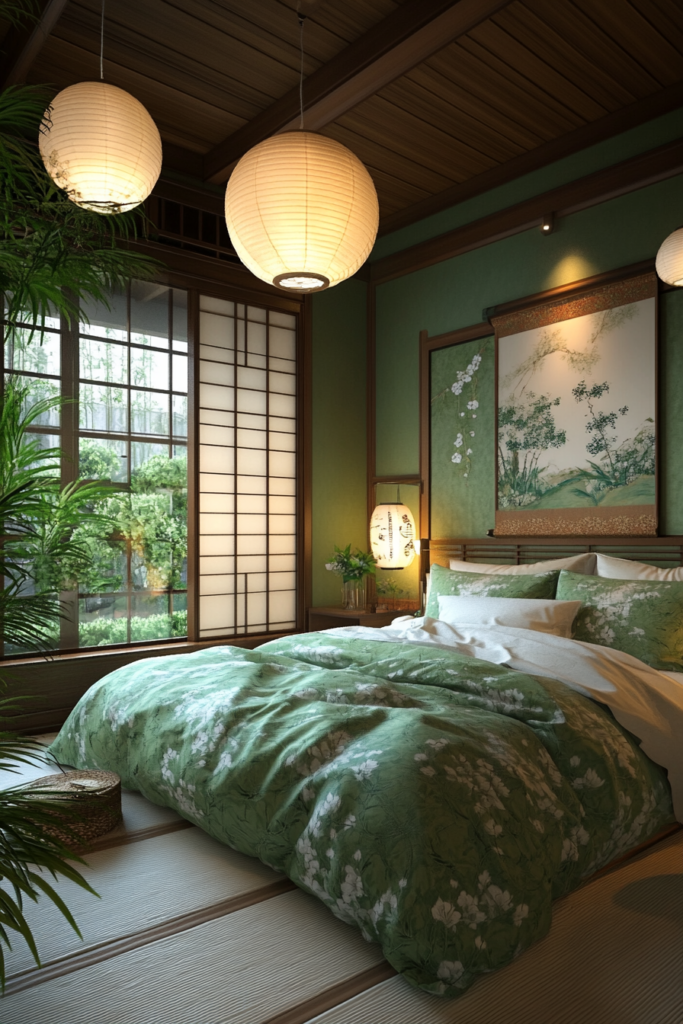 green fantasy bedroom ideas