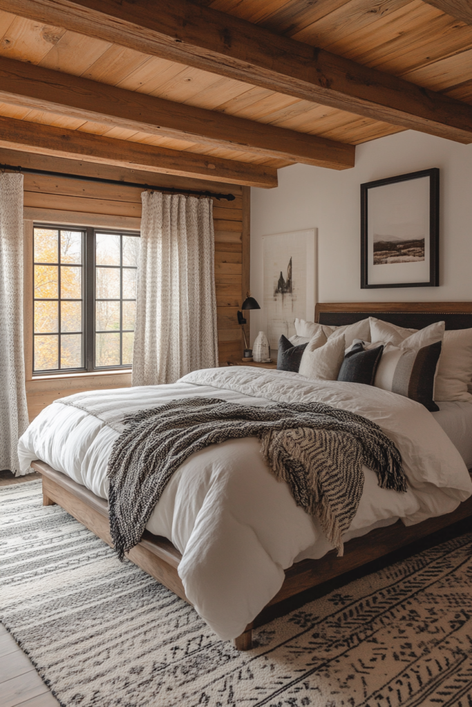 barndominium master bed