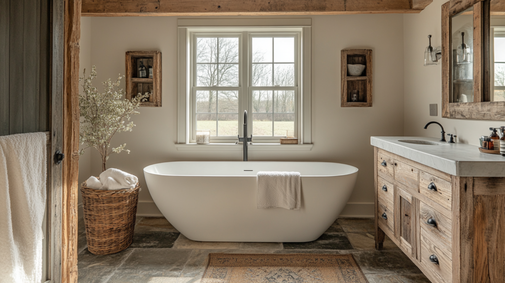 farmhouse style bathroom