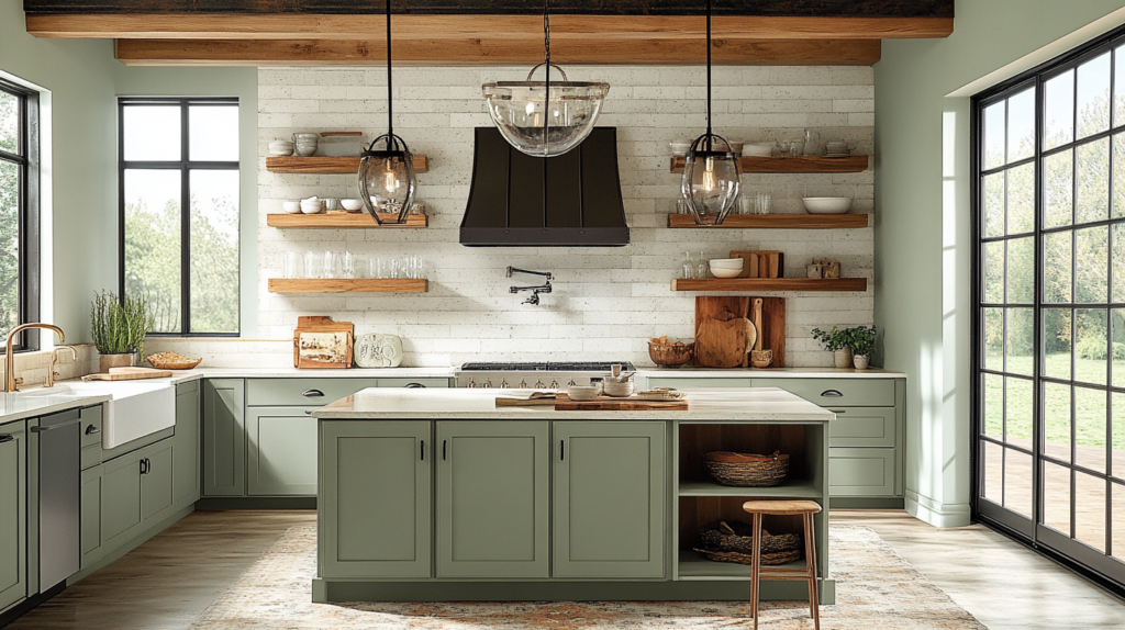 sage green kitchen