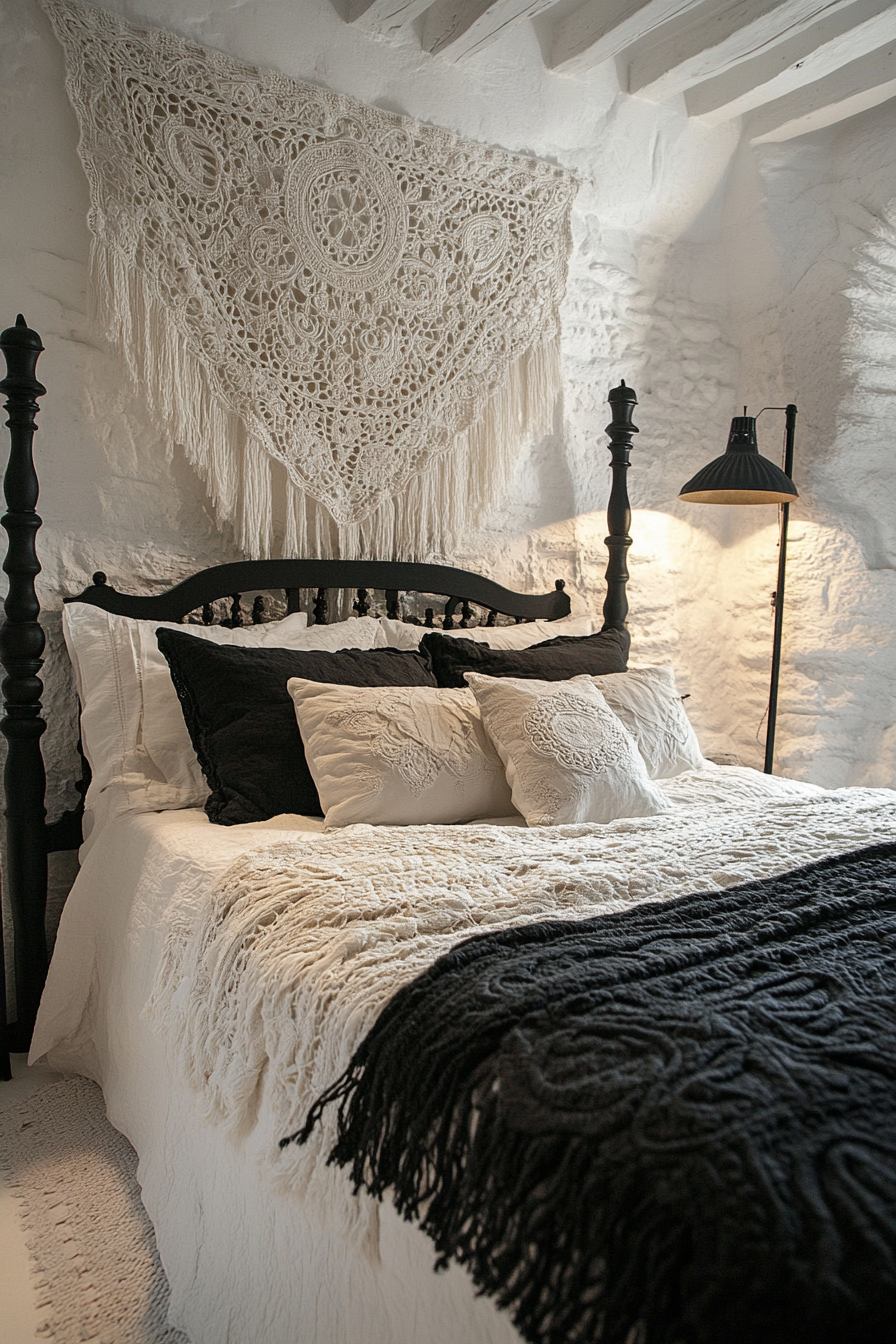 Monochrome Boho Bedroom