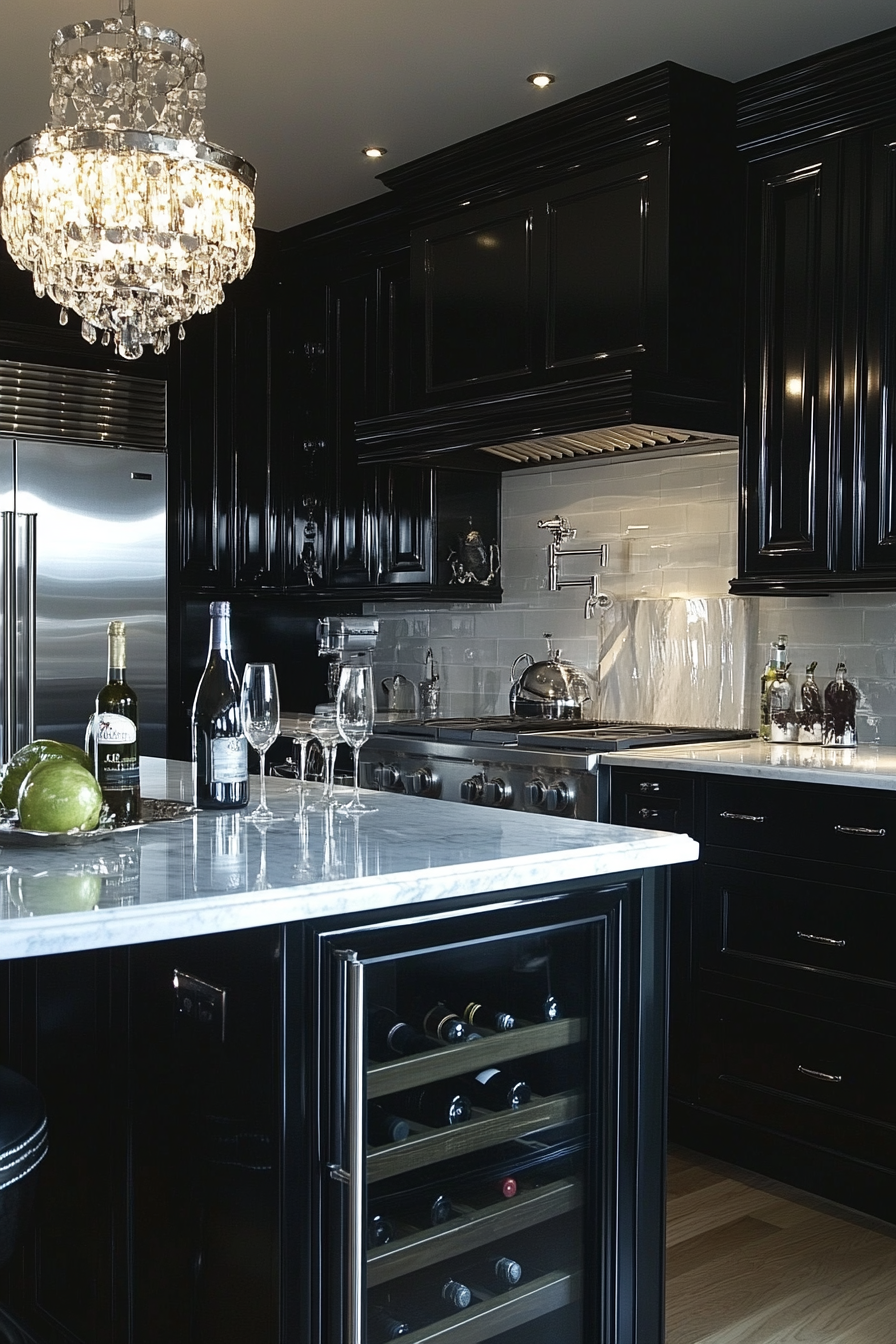 dark kitchen cabinets