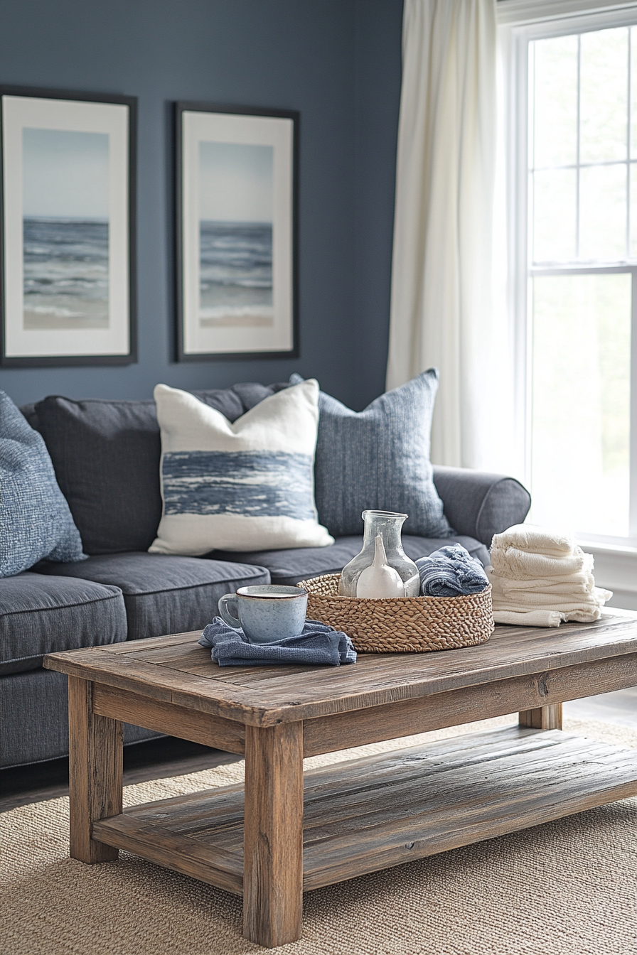 Dark grey sofa living room