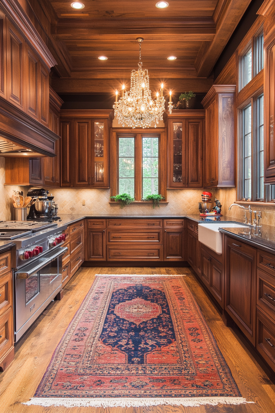 brown kitchen cabinets