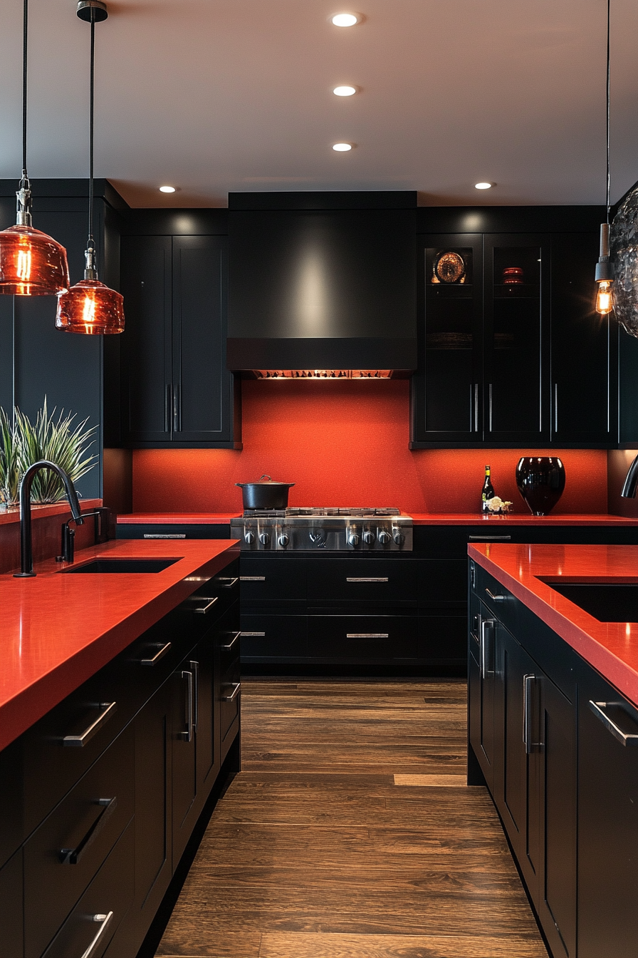 dark kitchen cabinets