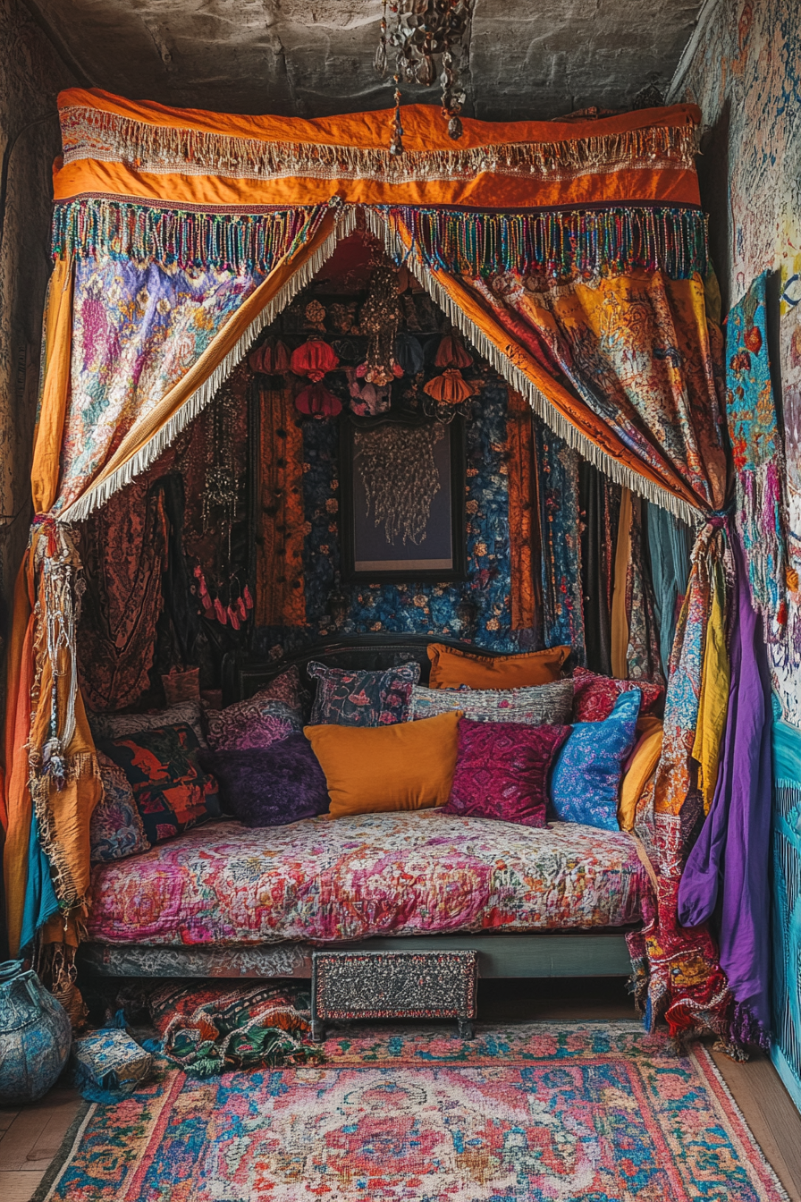 Boho Bedroom with Canopy