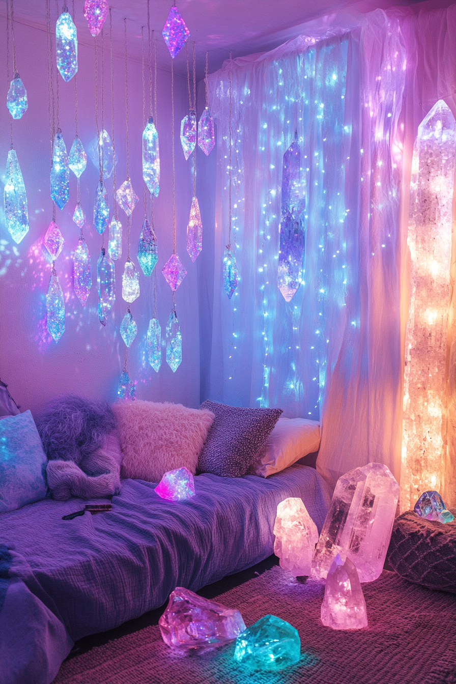 boho fairy lights bedroom ideas