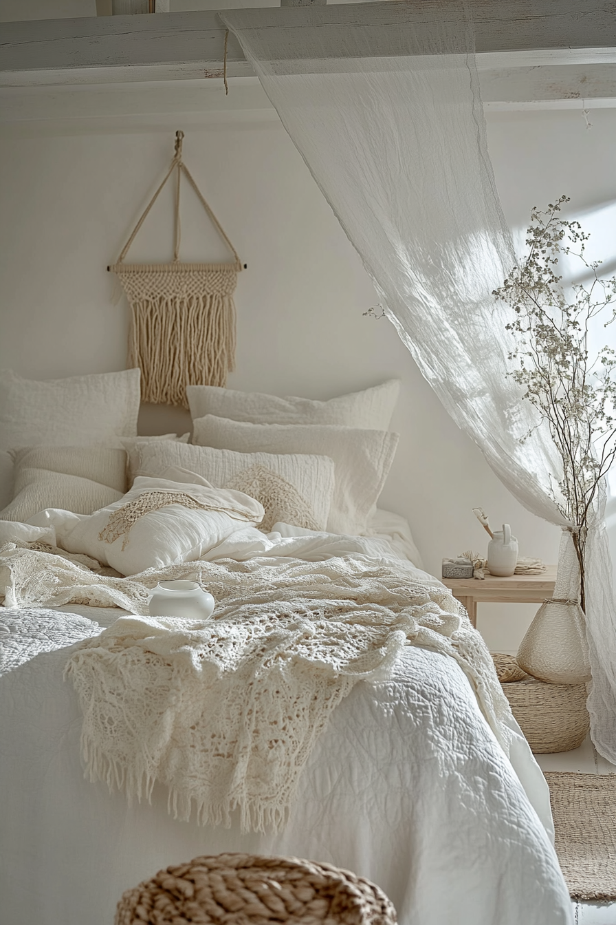 Monochrome Boho Bedroom