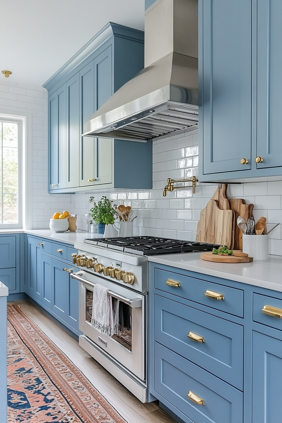 Powder Blue Kitchen Cabinets