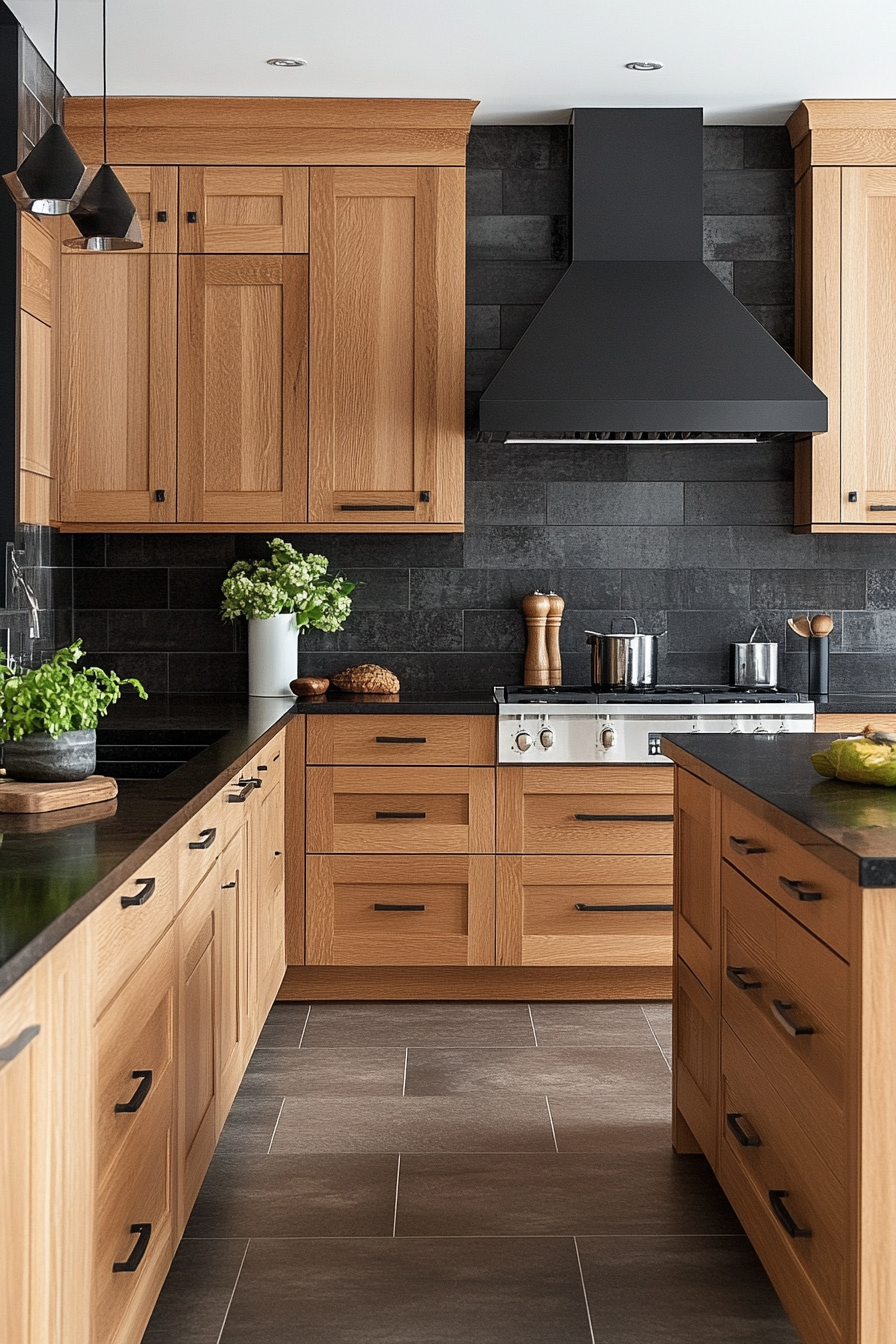 oak kitchen cabinets