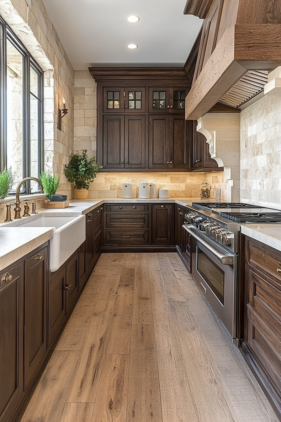 dark kitchen cabinets