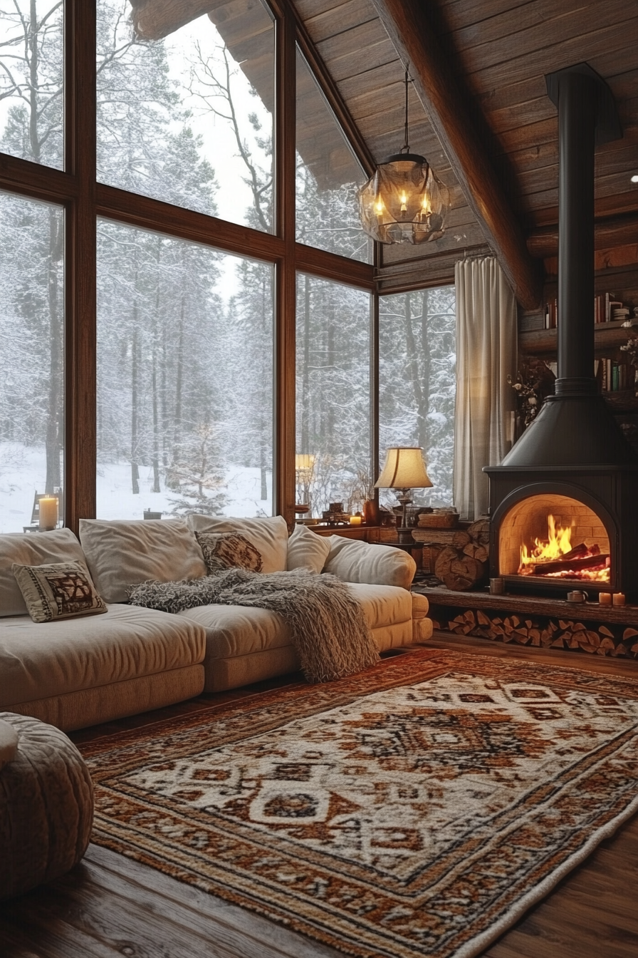 little cabin living room