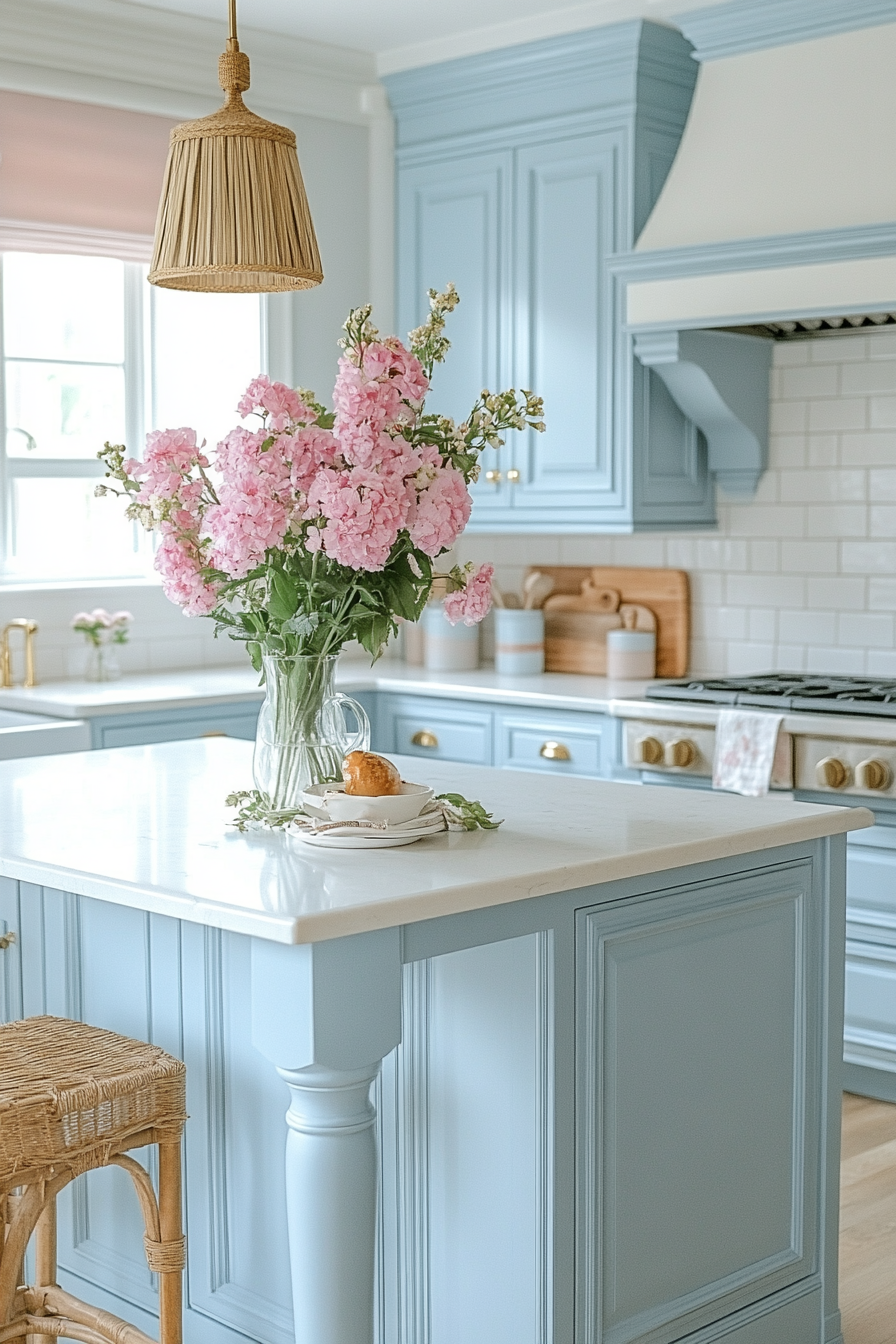 Powder Blue Kitchen Cabinets