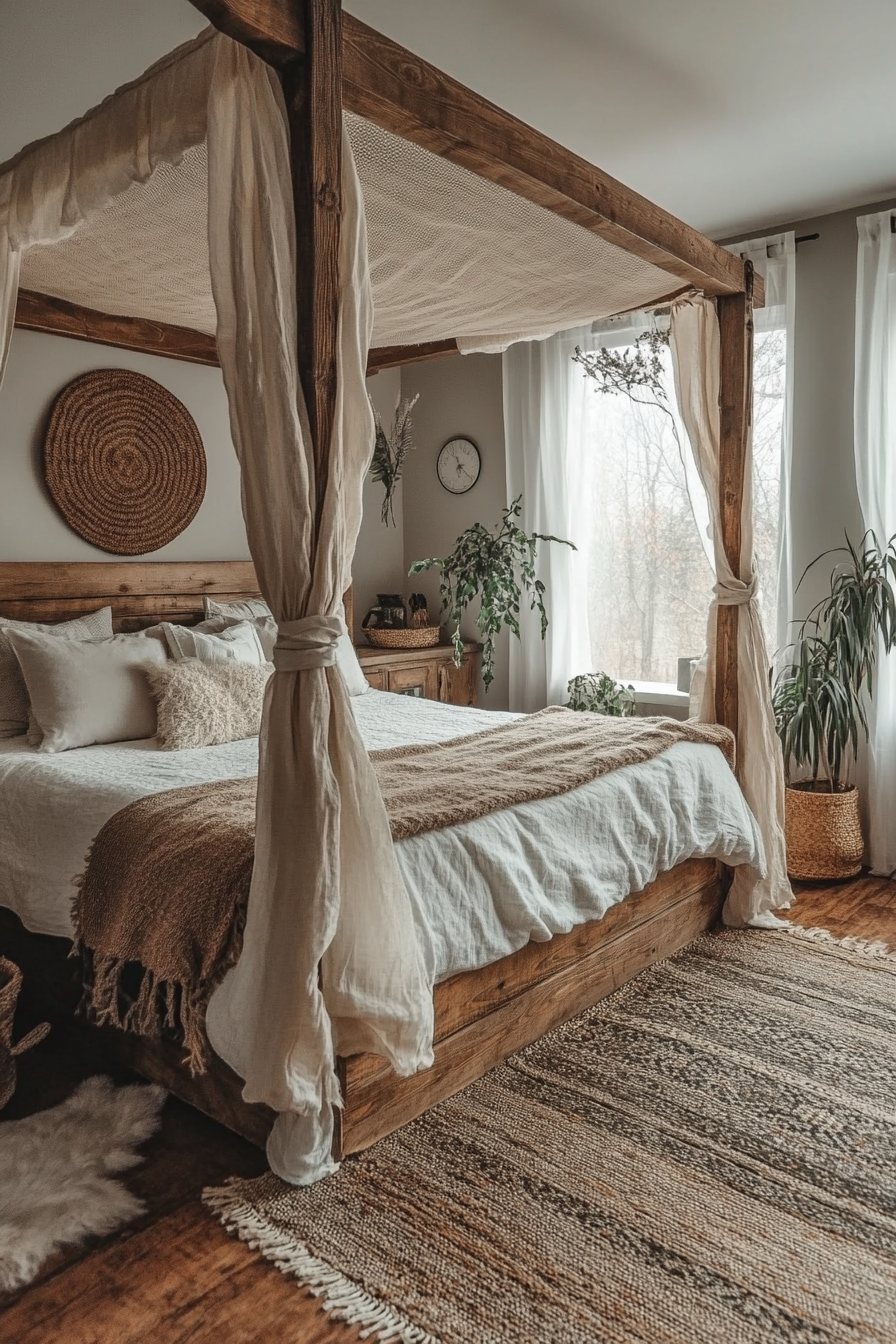 Boho Bedroom with Canopy