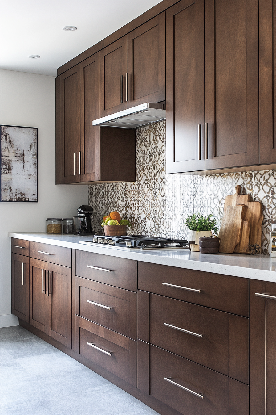 brown kitchen cabinets