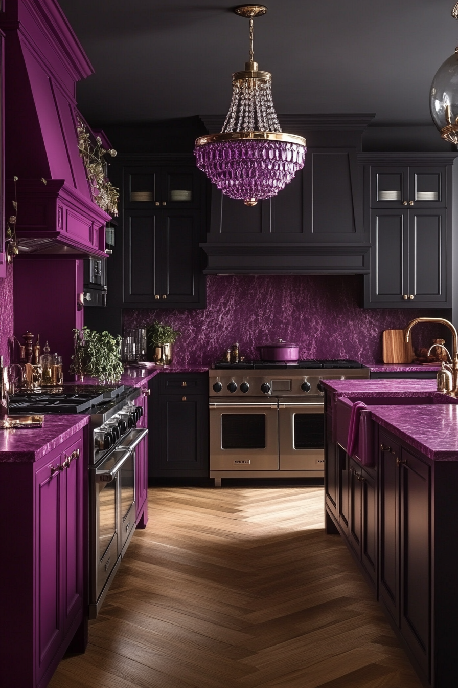 dark kitchen cabinets