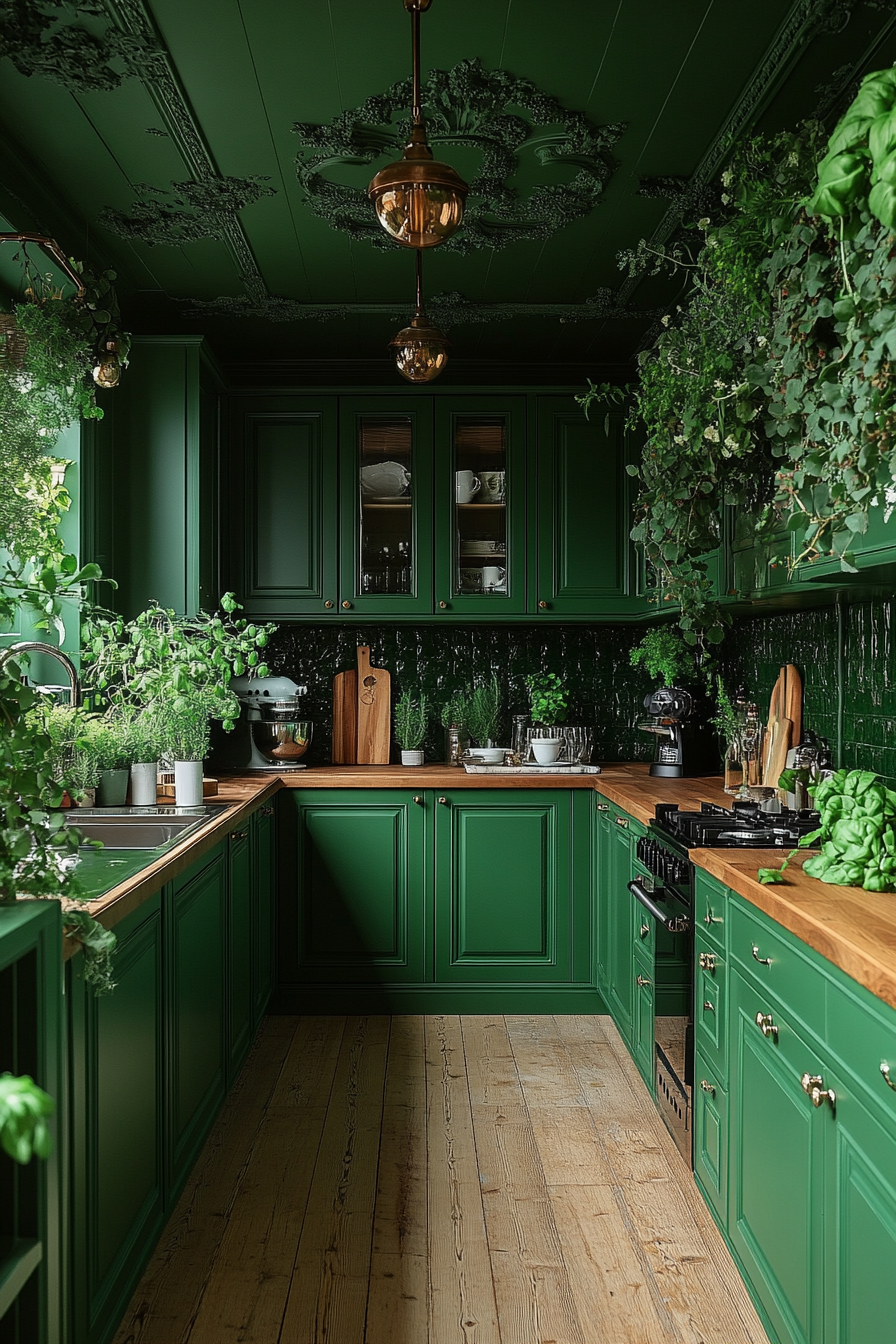 Emerald Green Kitchen Cabinets