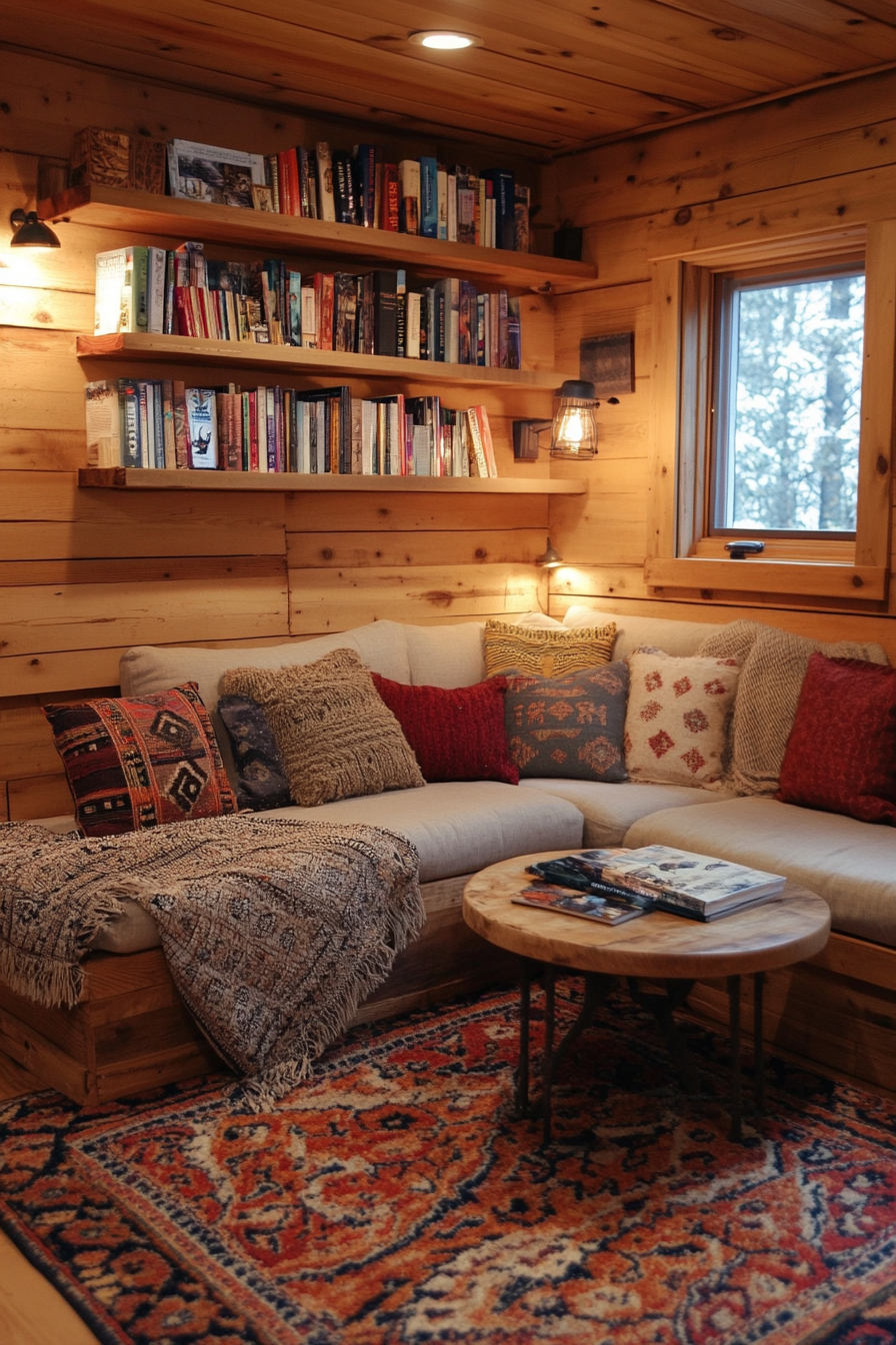 little cabin living room