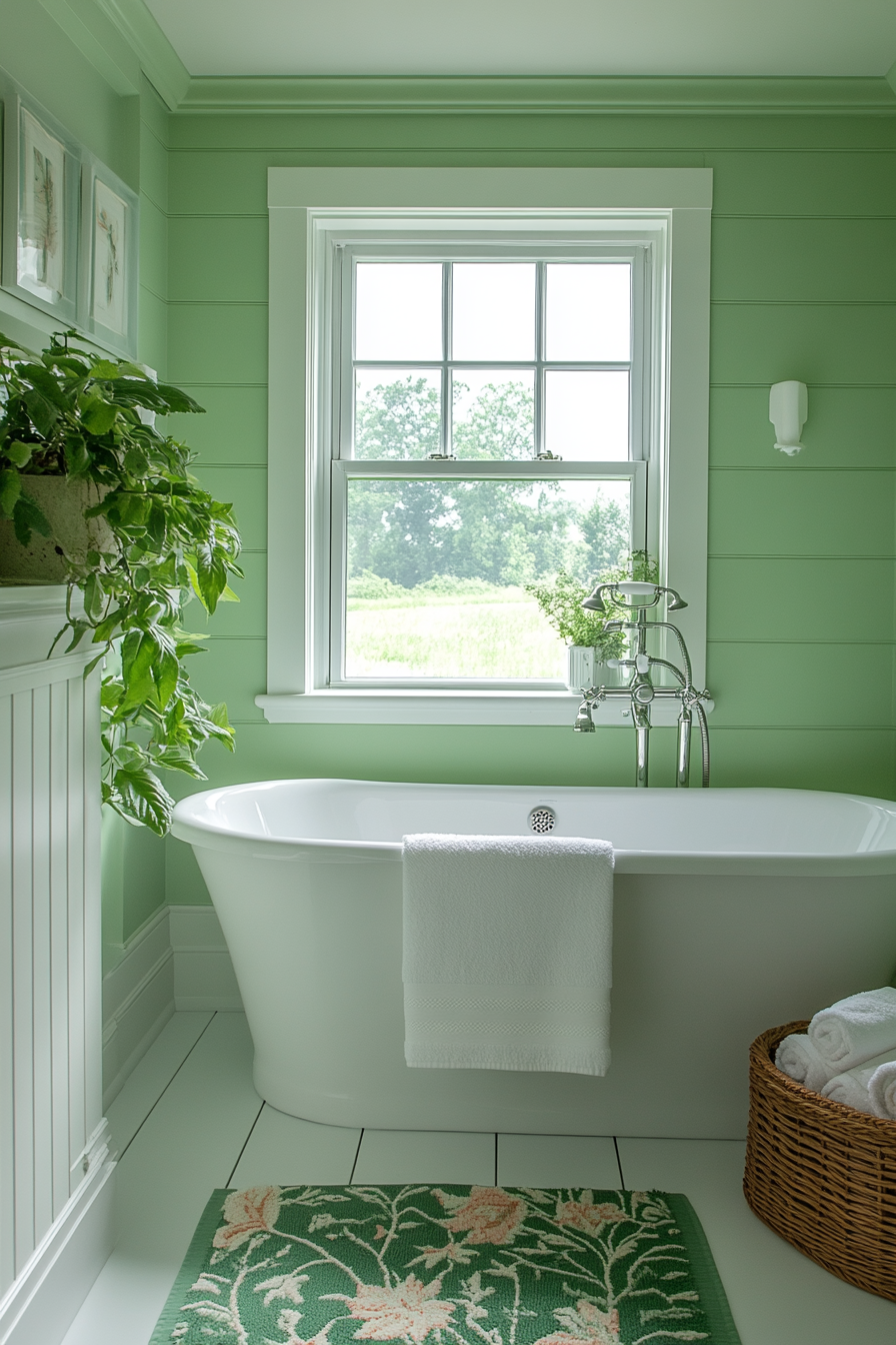 green bathroom