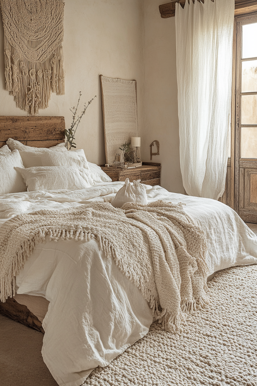 Monochrome Boho Bedroom