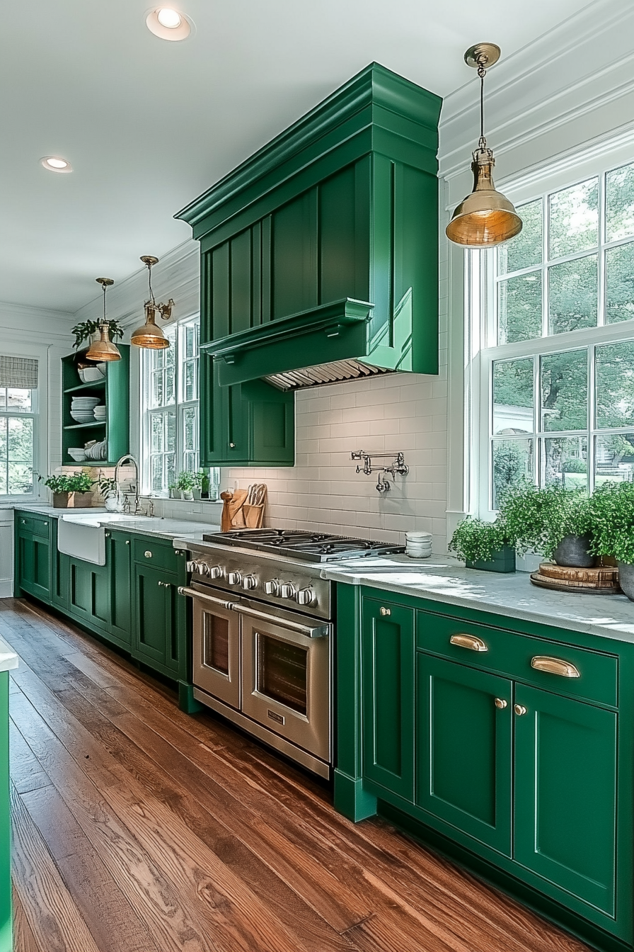 Emerald Green Kitchen Cabinets