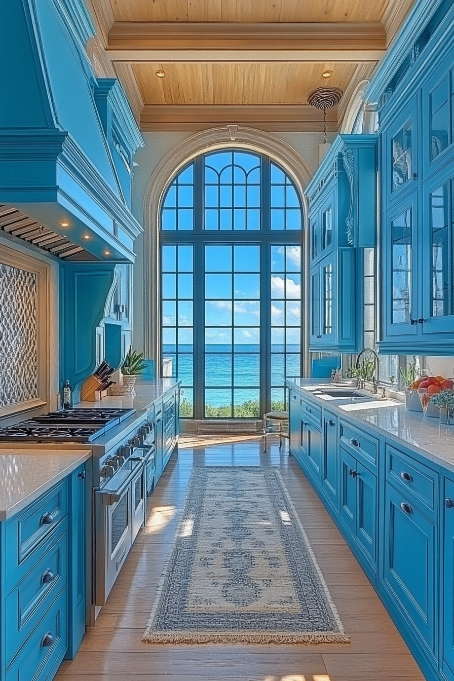 Powder Blue Kitchen Cabinets