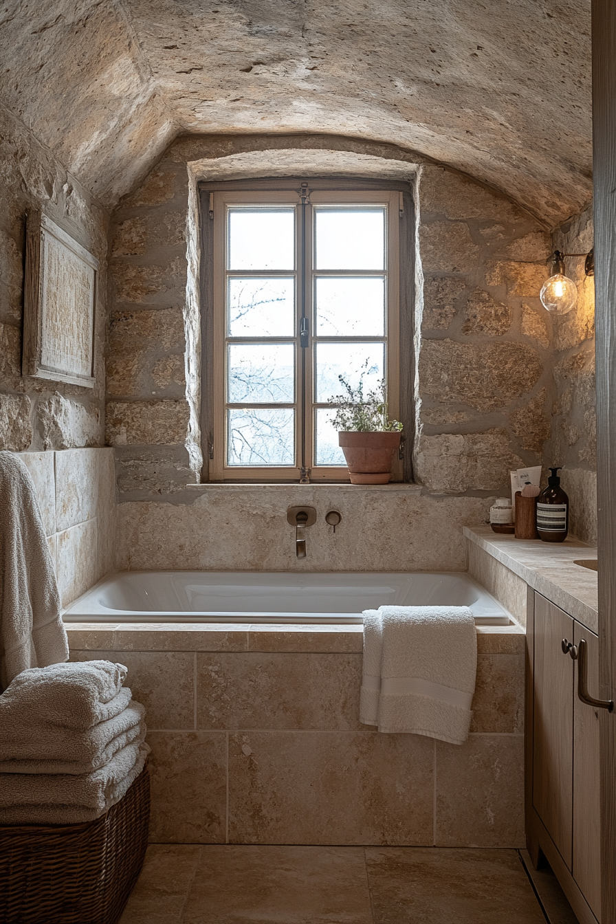 small bathroom with tub