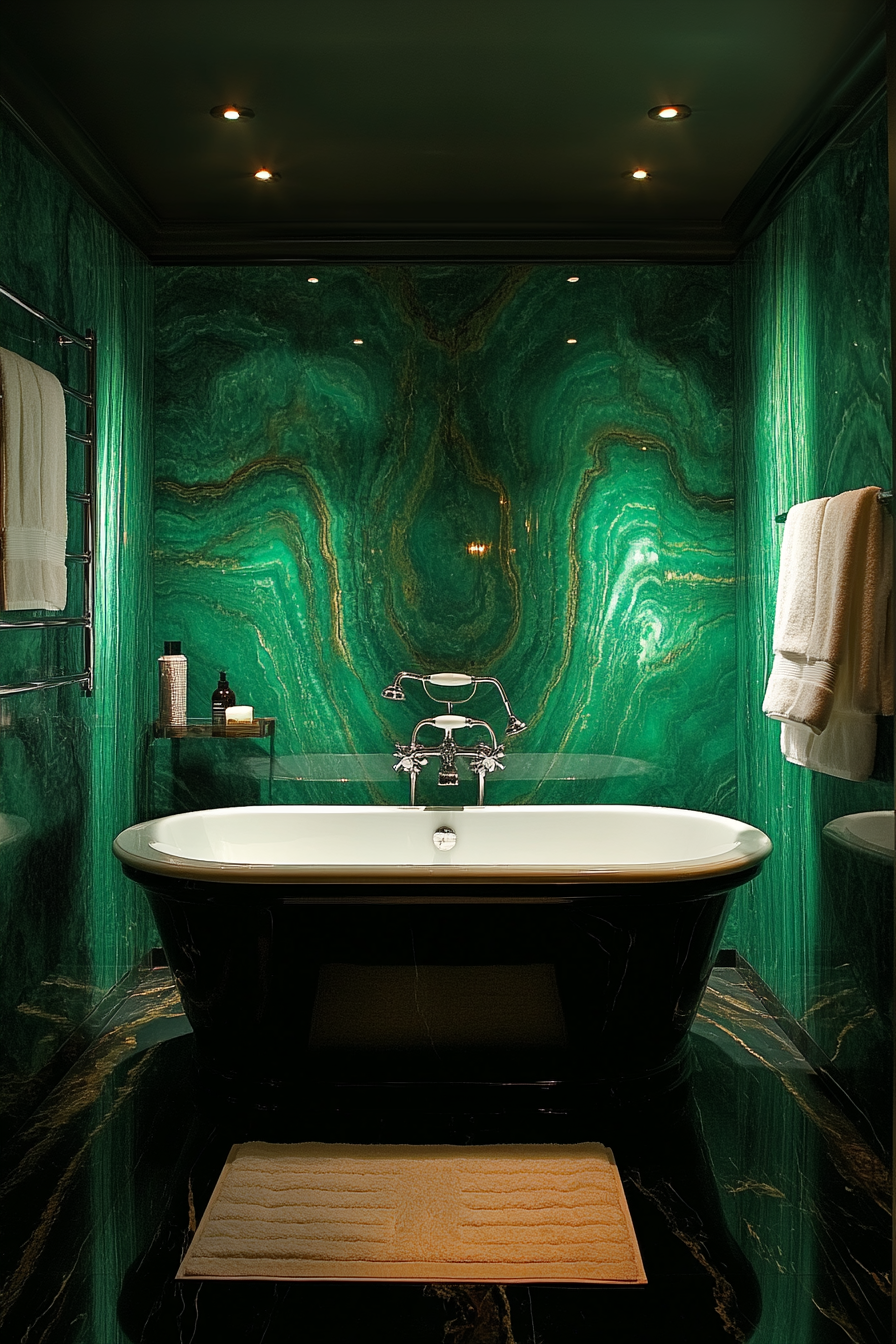 green bathroom