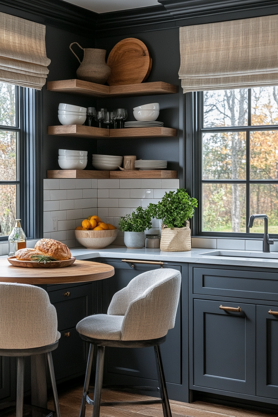 dark kitchen cabinets