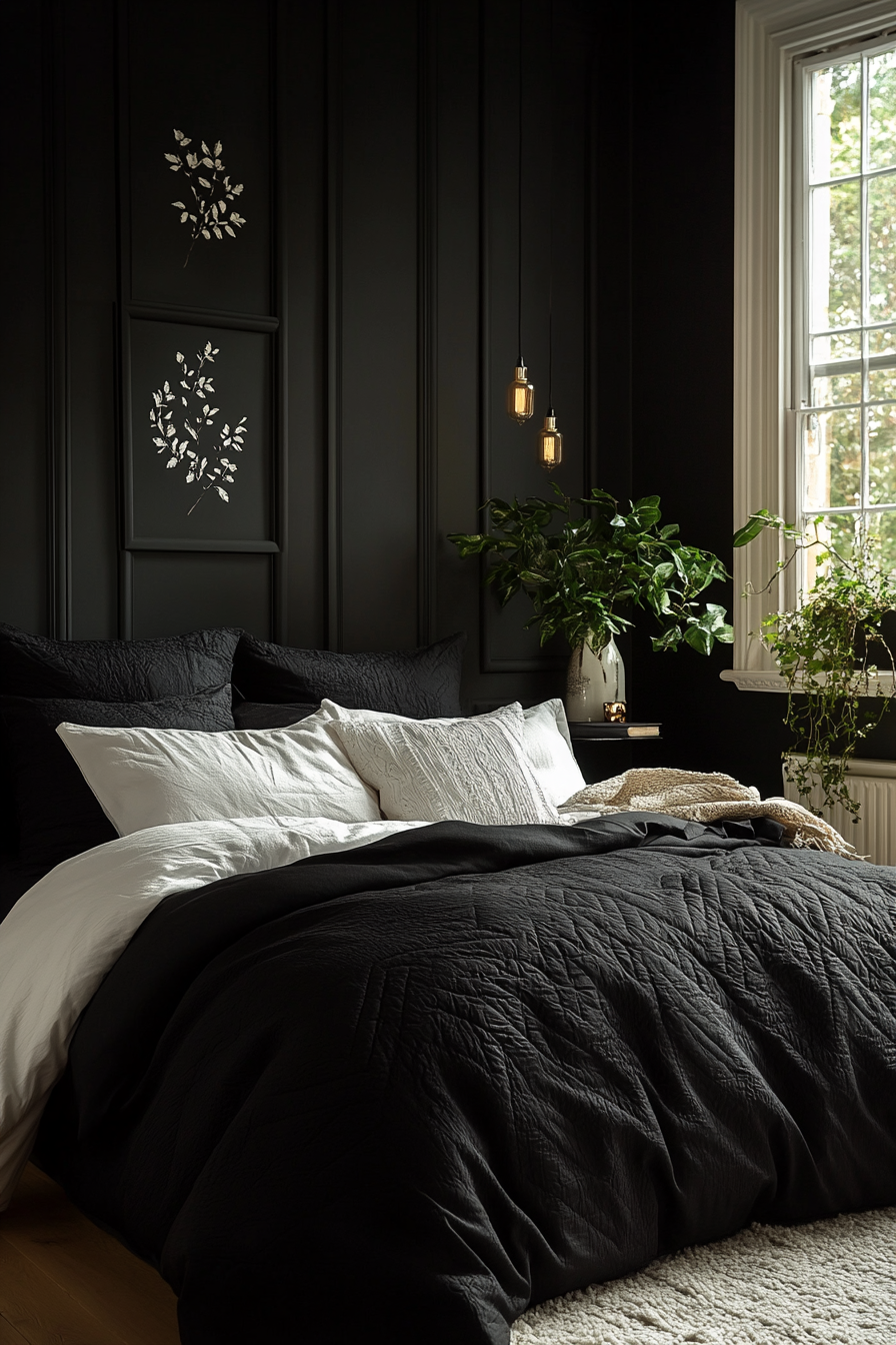 Monochrome Boho Bedroom