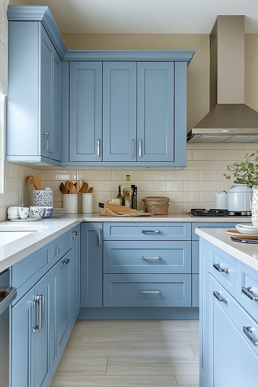 Powder Blue Kitchen Cabinets