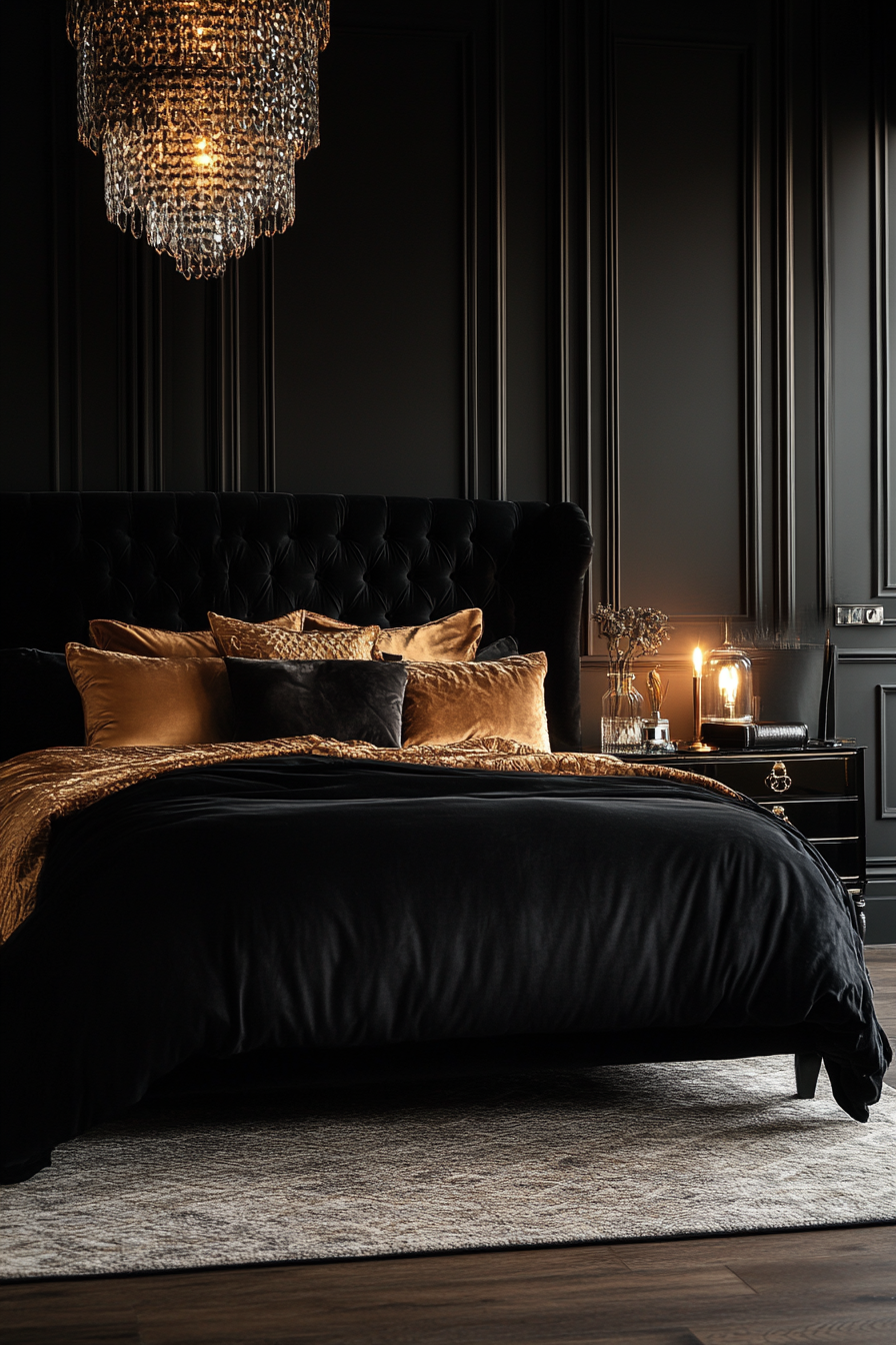 black bedroom